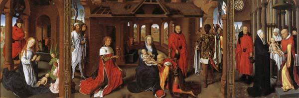 Hans Memling The Nativity,The Adoration of the Magi,The Presentation in the Temple Spain oil painting art